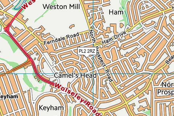 PL2 2RZ map - OS VectorMap District (Ordnance Survey)