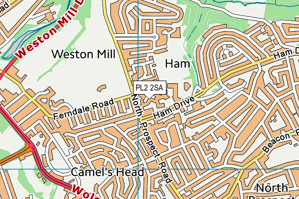 PL2 2SA map - OS VectorMap District (Ordnance Survey)