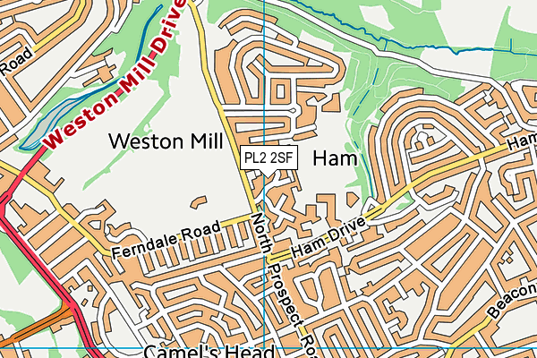 PL2 2SF map - OS VectorMap District (Ordnance Survey)