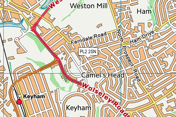 PL2 2SN map - OS VectorMap District (Ordnance Survey)