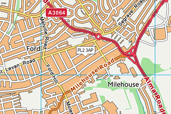 PL2 3AP map - OS VectorMap District (Ordnance Survey)