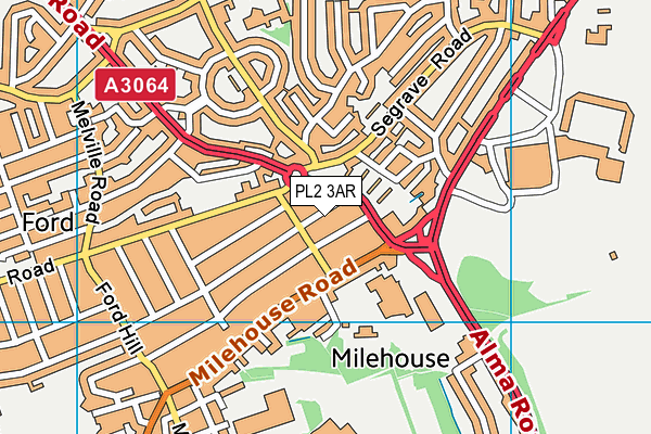 PL2 3AR map - OS VectorMap District (Ordnance Survey)