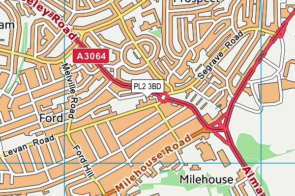 PL2 3BD map - OS VectorMap District (Ordnance Survey)