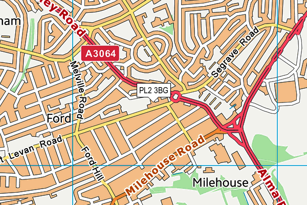 PL2 3BG map - OS VectorMap District (Ordnance Survey)