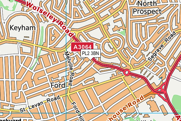 PL2 3BN map - OS VectorMap District (Ordnance Survey)