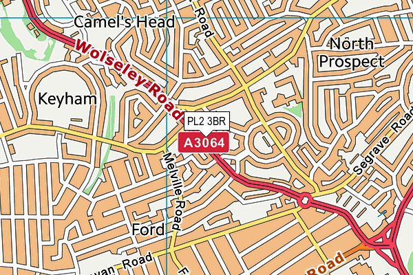 PL2 3BR map - OS VectorMap District (Ordnance Survey)