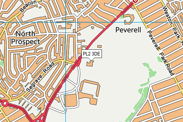 PL2 3DE map - OS VectorMap District (Ordnance Survey)