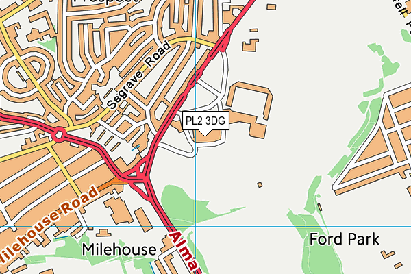 Plymouth Life Centre map (PL2 3DG) - OS VectorMap District (Ordnance Survey)