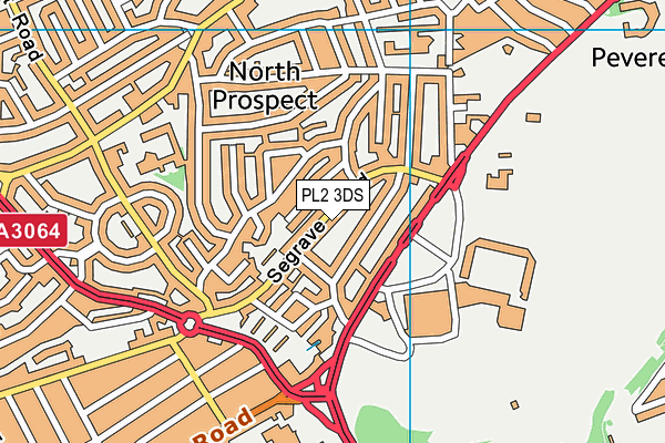 PL2 3DS map - OS VectorMap District (Ordnance Survey)