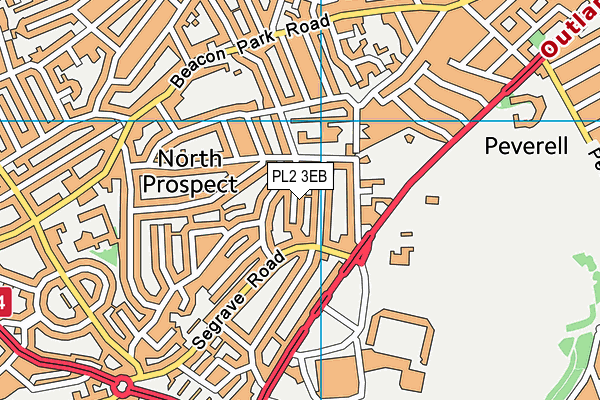 PL2 3EB map - OS VectorMap District (Ordnance Survey)