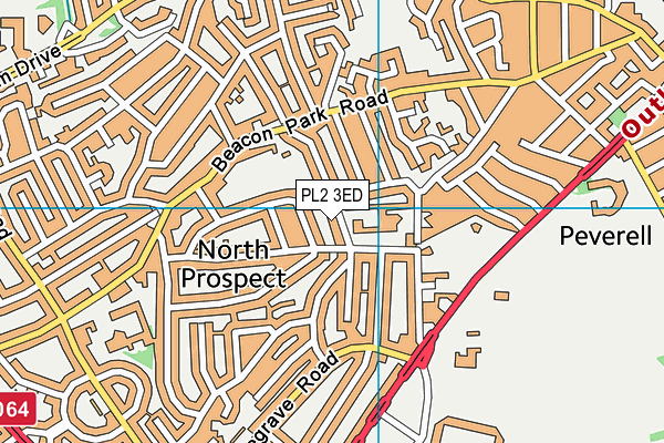 PL2 3ED map - OS VectorMap District (Ordnance Survey)