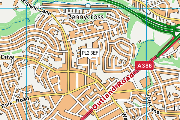 PL2 3EF map - OS VectorMap District (Ordnance Survey)