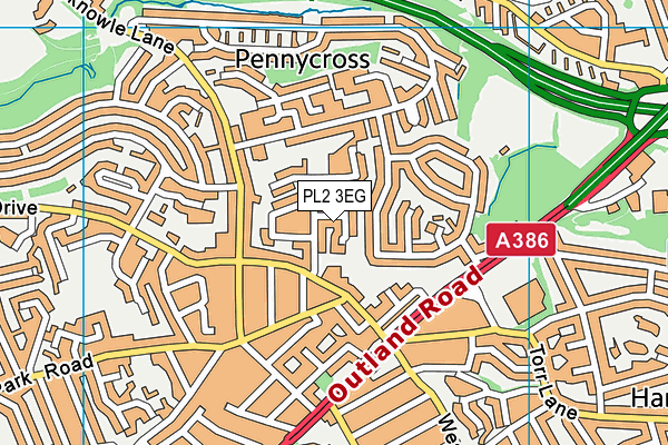 PL2 3EG map - OS VectorMap District (Ordnance Survey)