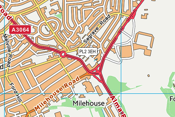 PL2 3EH map - OS VectorMap District (Ordnance Survey)