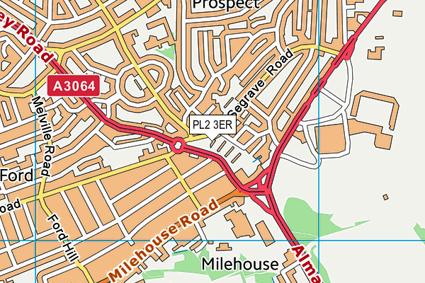 PL2 3ER map - OS VectorMap District (Ordnance Survey)