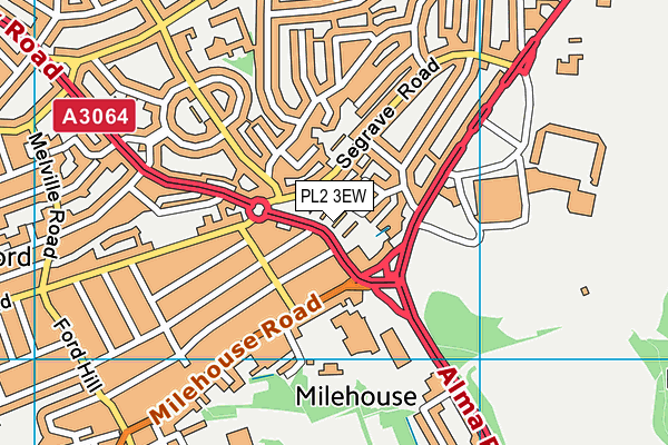 PL2 3EW map - OS VectorMap District (Ordnance Survey)