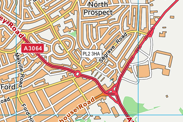 PL2 3HA map - OS VectorMap District (Ordnance Survey)