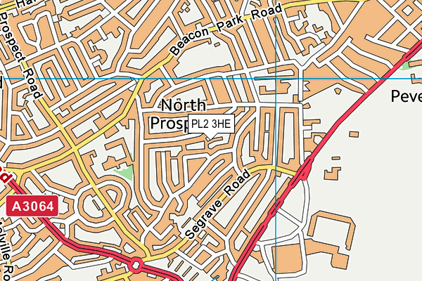 PL2 3HE map - OS VectorMap District (Ordnance Survey)