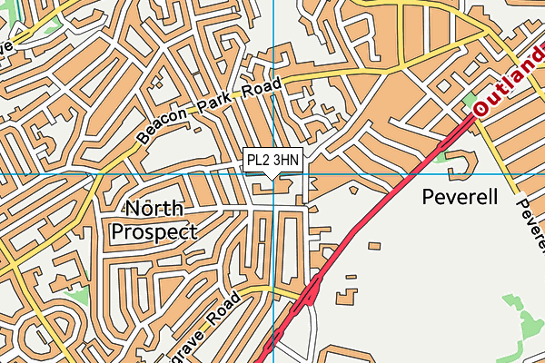 PL2 3HN map - OS VectorMap District (Ordnance Survey)