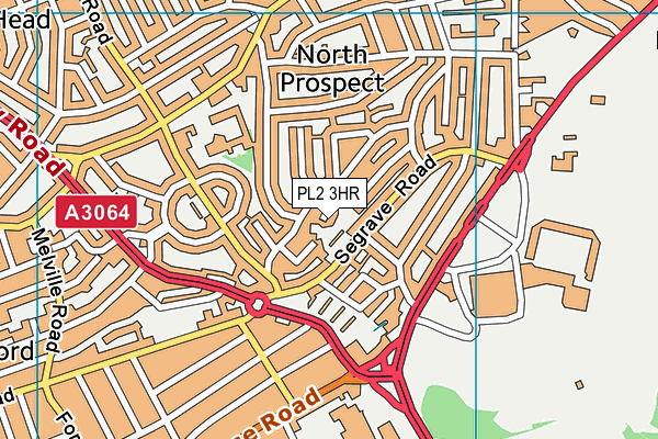 PL2 3HR map - OS VectorMap District (Ordnance Survey)