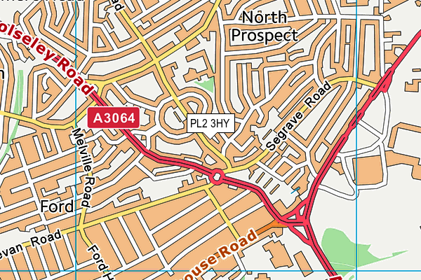 PL2 3HY map - OS VectorMap District (Ordnance Survey)