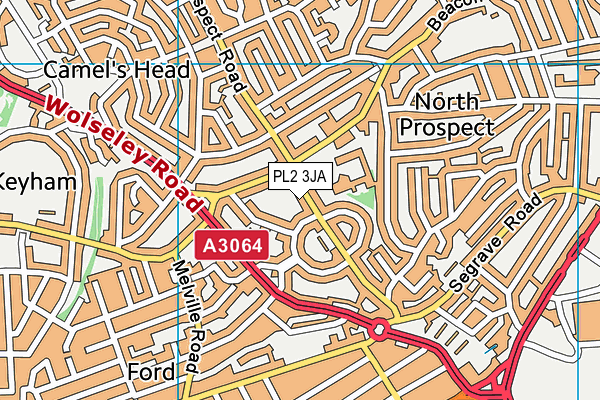 PL2 3JA map - OS VectorMap District (Ordnance Survey)