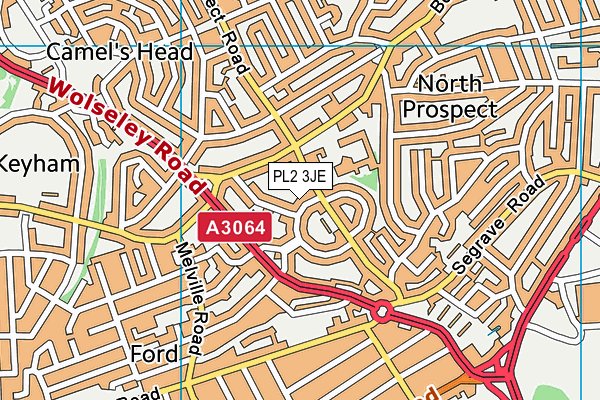 PL2 3JE map - OS VectorMap District (Ordnance Survey)