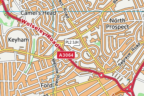 PL2 3JH map - OS VectorMap District (Ordnance Survey)