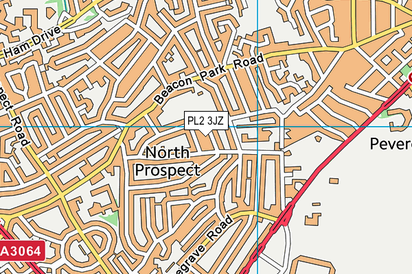 PL2 3JZ map - OS VectorMap District (Ordnance Survey)