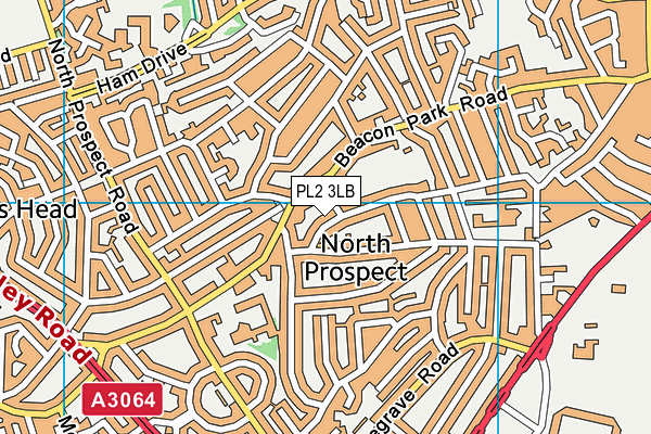 PL2 3LB map - OS VectorMap District (Ordnance Survey)