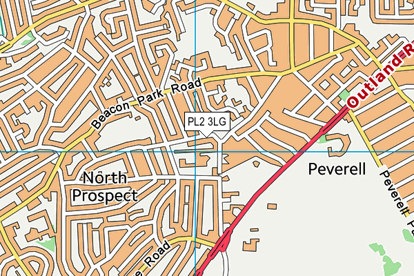 PL2 3LG map - OS VectorMap District (Ordnance Survey)