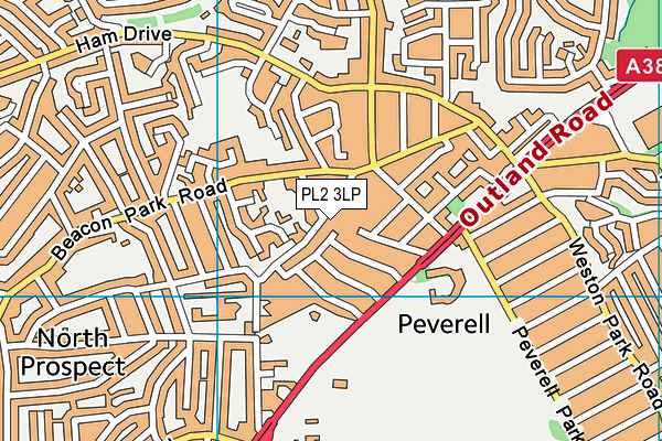 PL2 3LP map - OS VectorMap District (Ordnance Survey)