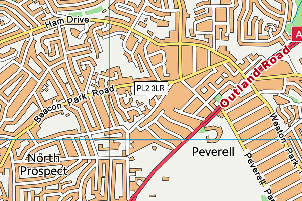 PL2 3LR map - OS VectorMap District (Ordnance Survey)