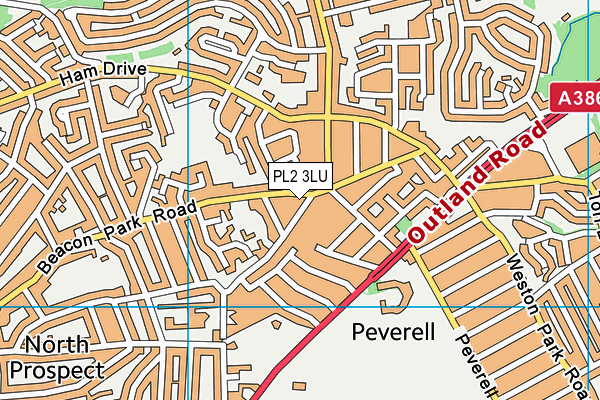 PL2 3LU map - OS VectorMap District (Ordnance Survey)