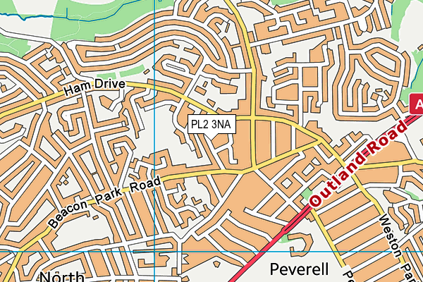 PL2 3NA map - OS VectorMap District (Ordnance Survey)