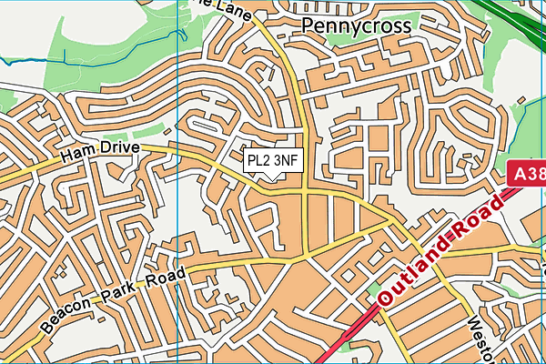 PL2 3NF map - OS VectorMap District (Ordnance Survey)