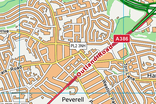 PL2 3NH map - OS VectorMap District (Ordnance Survey)