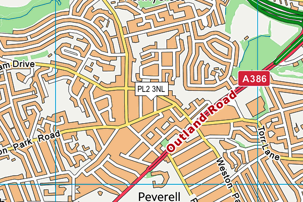 PL2 3NL map - OS VectorMap District (Ordnance Survey)