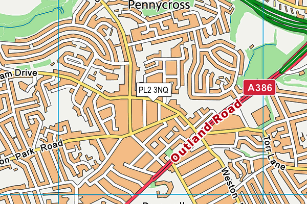 PL2 3NQ map - OS VectorMap District (Ordnance Survey)