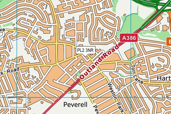 PL2 3NR map - OS VectorMap District (Ordnance Survey)