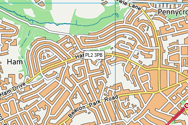 PL2 3PB map - OS VectorMap District (Ordnance Survey)