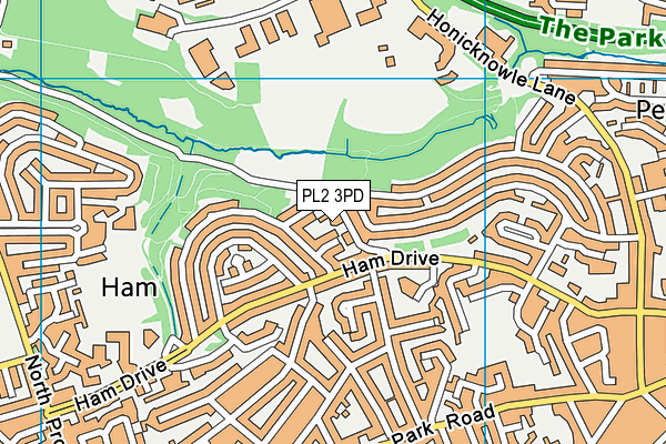 PL2 3PD map - OS VectorMap District (Ordnance Survey)