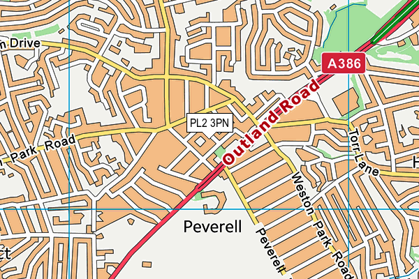 PL2 3PN map - OS VectorMap District (Ordnance Survey)