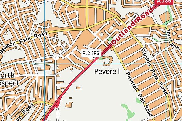 PL2 3PS map - OS VectorMap District (Ordnance Survey)