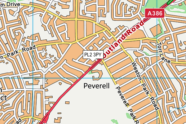 PL2 3PY map - OS VectorMap District (Ordnance Survey)