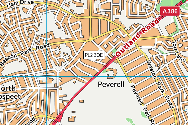 PL2 3QE map - OS VectorMap District (Ordnance Survey)