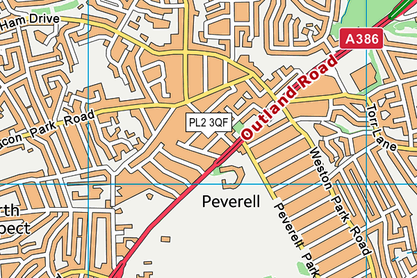 PL2 3QF map - OS VectorMap District (Ordnance Survey)