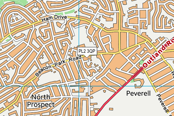 PL2 3QP map - OS VectorMap District (Ordnance Survey)