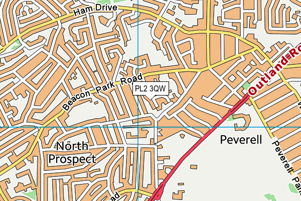 PL2 3QW map - OS VectorMap District (Ordnance Survey)