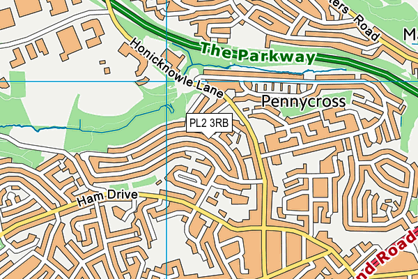 PL2 3RB map - OS VectorMap District (Ordnance Survey)